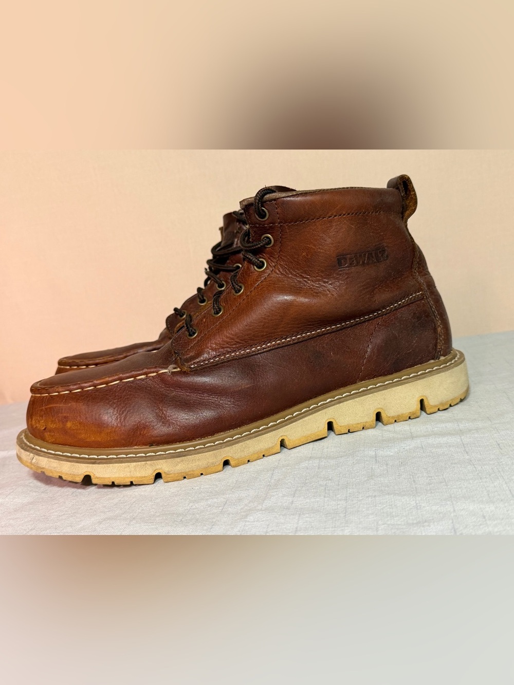 DEWALT Halogen Men's Brown Leather Work Boots Sz 13 M